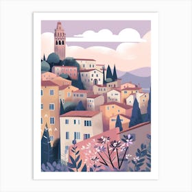Orvieto, Italy Illustration Art Print