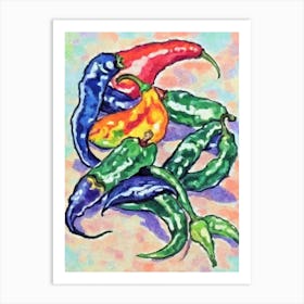 Chili Pepper Fauvist vegetable Art Print