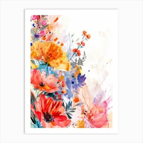 Watercolor Floral Painting 2 Art Print