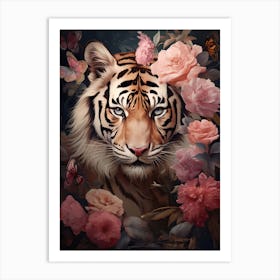 Tiger Art In Romanticism Style 3 Art Print