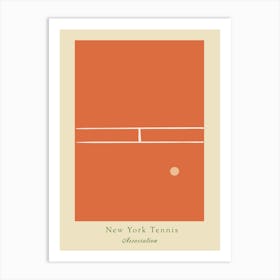 New York Tennis Court Art Print