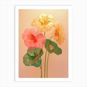Dreamy Inflatable Flowers Nasturtium 4 Art Print