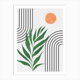 Geometric and floral composition 11 Art Print