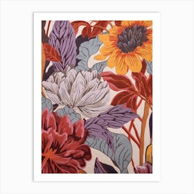 Fall Botanicals Carnation 3 Art Print