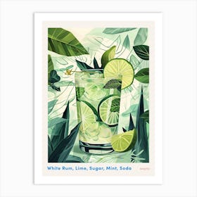 Art Deco Mojito Poster Art Print