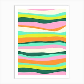 Miami Graphic Stripes Art Print
