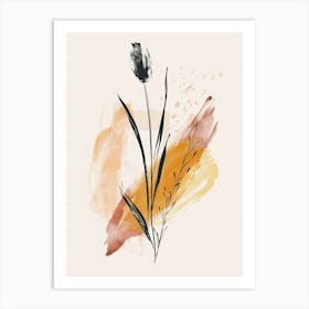 Pastel Harmony Mid Century Style Art Print