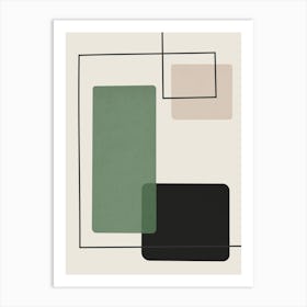 Geometry with expressive squares 3 Art Print