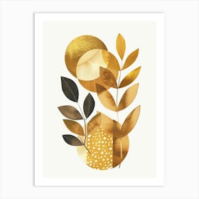 Gold Leaves Canvas Print 5 Art Print