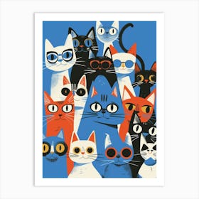 Group Of Cats 3 Art Print