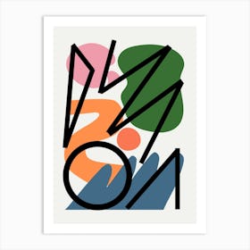 Bold Line And Curve Art Print