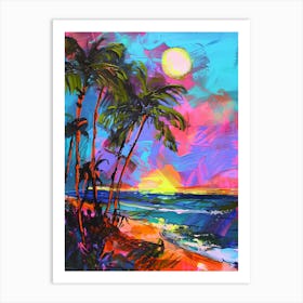 Sunset At The Beach 24 Art Print