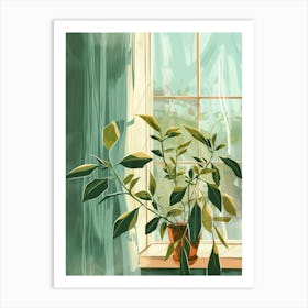 Plant In The Window Art Print