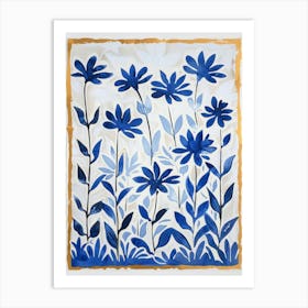 Blue Daisies 2 Art Print