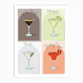 Cocktails Art Print