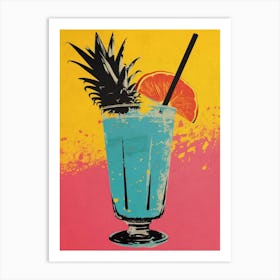 Pineapple Cocktail Art Print
