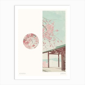 Kyoto Japan 7 Cut Out Travel Poster Art Print