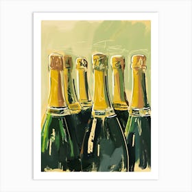 Champagne Bottles 1 Art Print