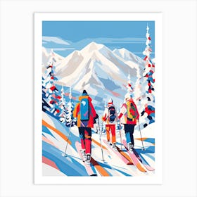 Whistler Blackcomb   British Columbia Canada, Ski Resort Illustration 2 Art Print