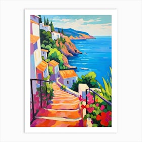 Budva Montenegro 4 Fauvist Painting Art Print