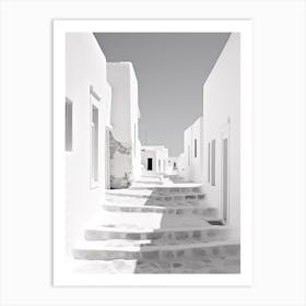 Mykonos, Greece, Photography In Black And White 2 Art Print