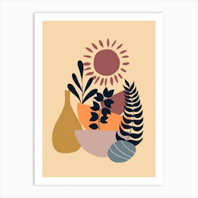 Sun And Plants 2 Art Print