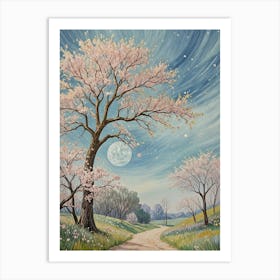 Wind Through Cherry Blossoms Art Print