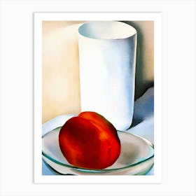 Georgia O'Keeffe - Peach and Glass Art Print