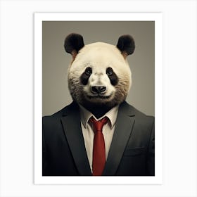 Panda Art In Minimalism Style 2 Art Print