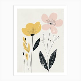 Dubai Flower Market Boho Minimalist Style 1 Art Print