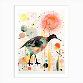 Bird Painting Collage Kiwi 6 Art Print