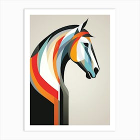 Horse Minimalist Abstract 2 Art Print