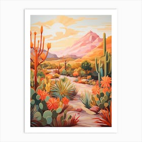 Cactus And Desert Painting 9 Art Print