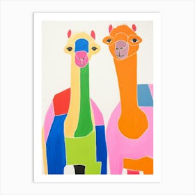 Colourful Kids Animal Art Camel 3 Art Print