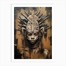 African Head 6 Art Print