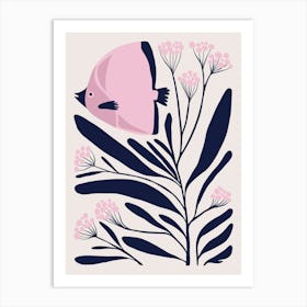 Pink Fish Cute Art Print