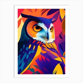 Owl Pop Matisse 2 Bird Art Print