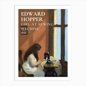 Edward Hopper Girl At Sewing Machine Art Print