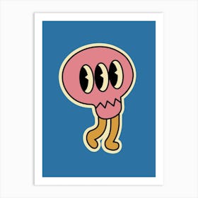 Pink Squid Art Print