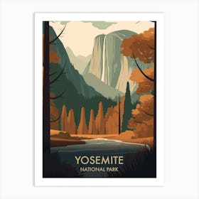 Yosemite National Park Vintage Travel Poster 13 Art Print