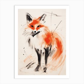 Fox in Ink 1 Art Print