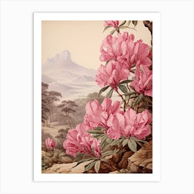 Rhododendron Victorian Style 2 Art Print