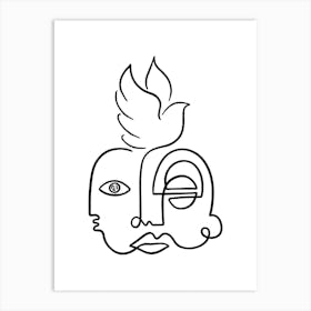 Inner Peace 2 Line Art Print