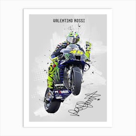 Valentino Rossi Riders Street Art Art Print