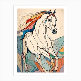 Abstract Horse Illustration Art Print