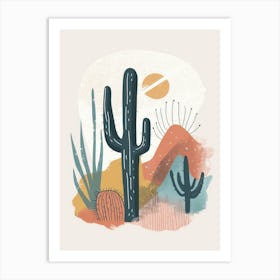 Cactus In The Desert 54 Art Print