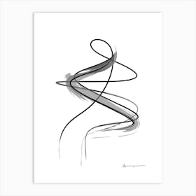 Spiral Strokes 12 Art Print