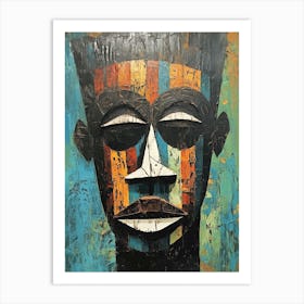 Celestial Symphonies; African Tribal Masks Art Print