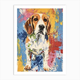 Beagle Acrylic Painting 16 Art Print