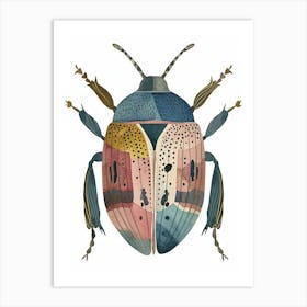 Colourful Insect Illustration June Bug 15 Art Print